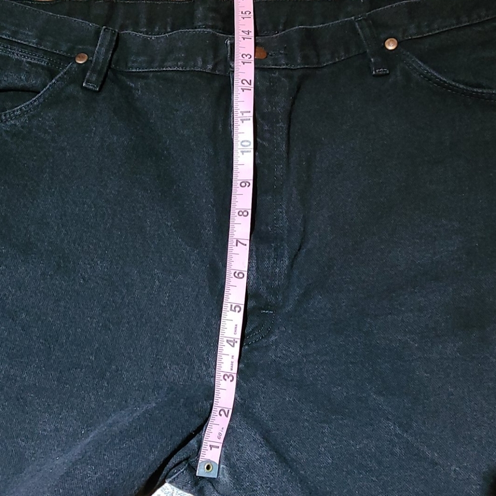 Men's Black Wrangler Jeans Size 40x34 - Picture 6 of 8